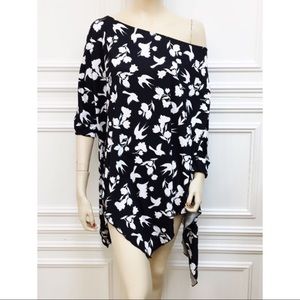 Black White 'Stella' Off Shoulder Top
